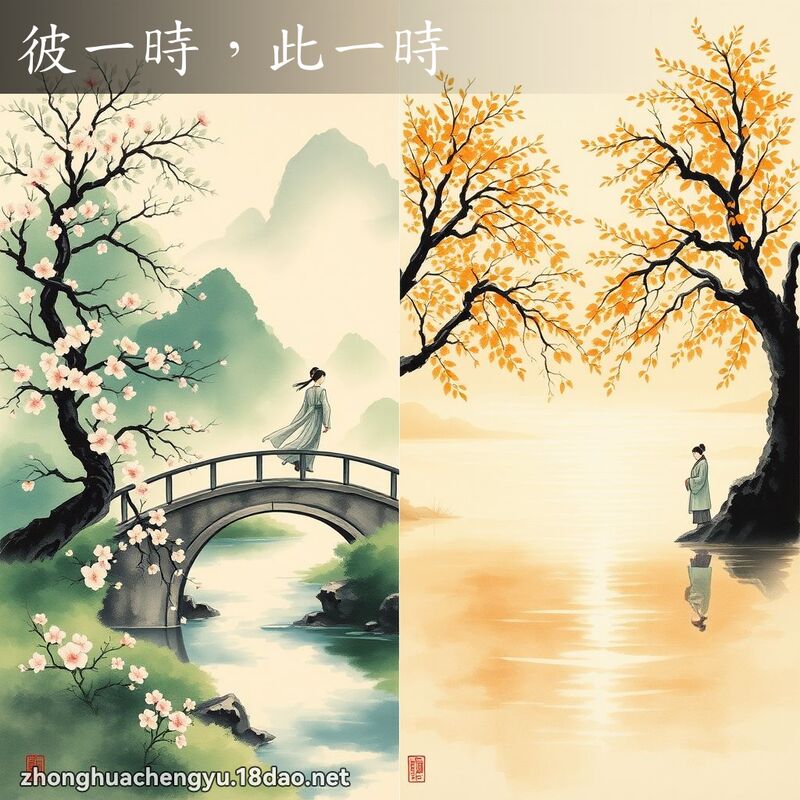 彼一時，此一時 - 中華成語配圖