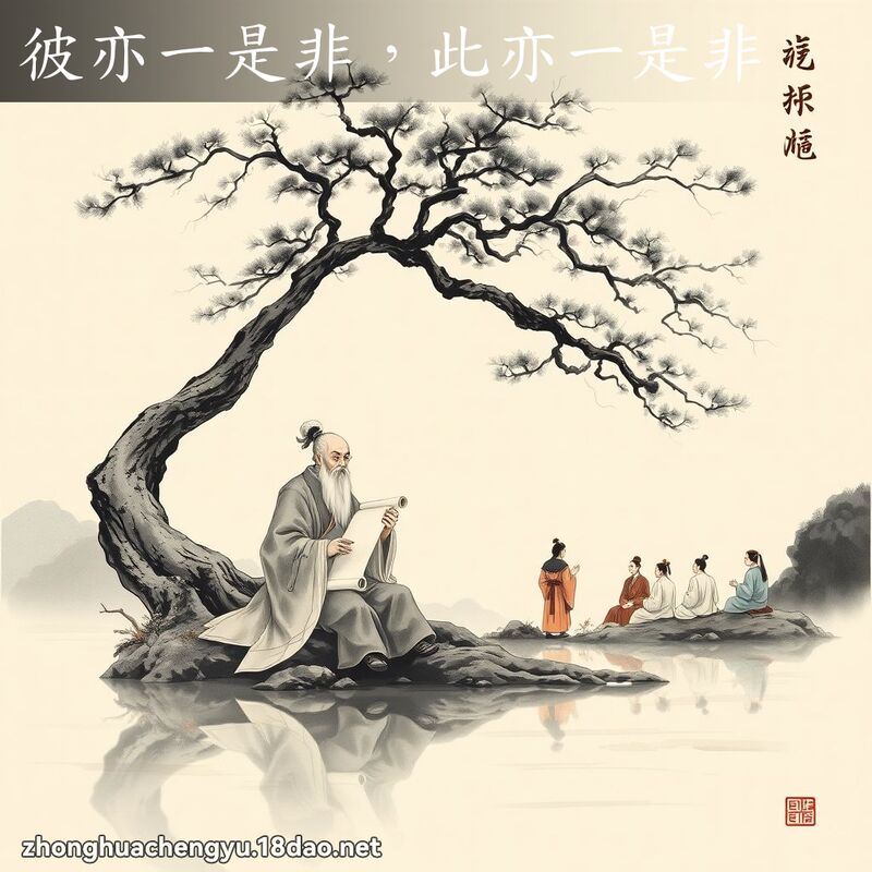 彼亦一是非，此亦一是非 - 中華成語配圖