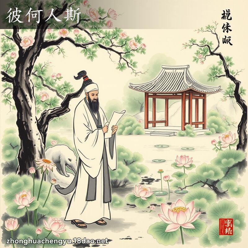 彼何人斯 - 中華成語配圖