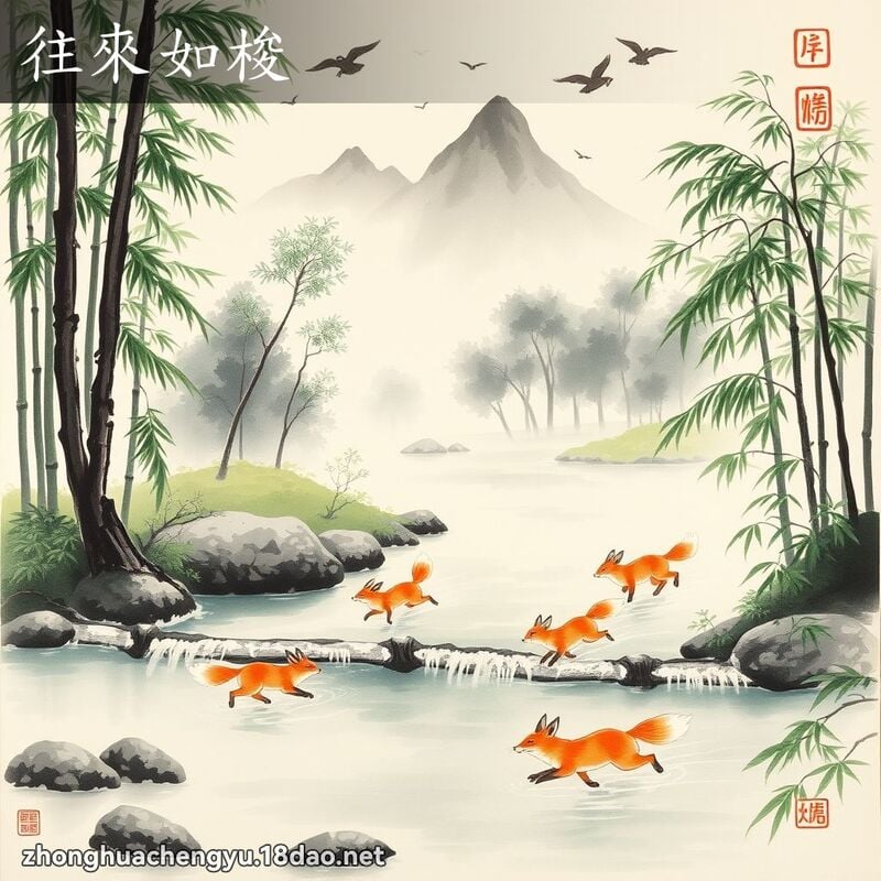 往來如梭 配图