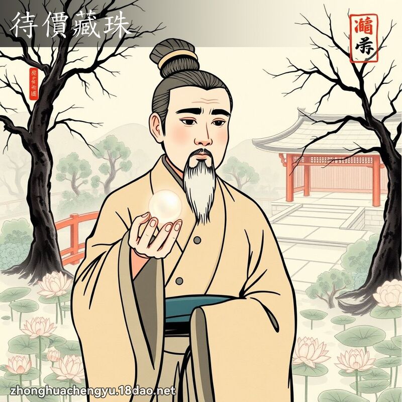 待價藏珠 - 中華成語配圖