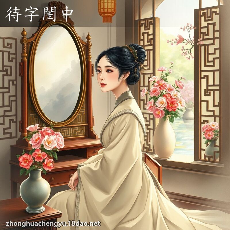 待字閨中 - 中華成語配圖