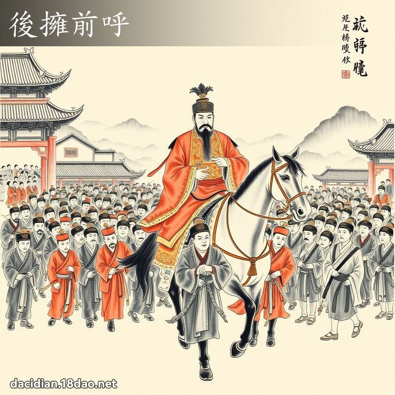 后拥前呼 - 中华成语配图