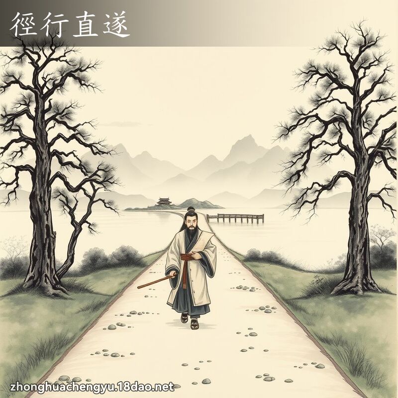 徑行直遂 配图
