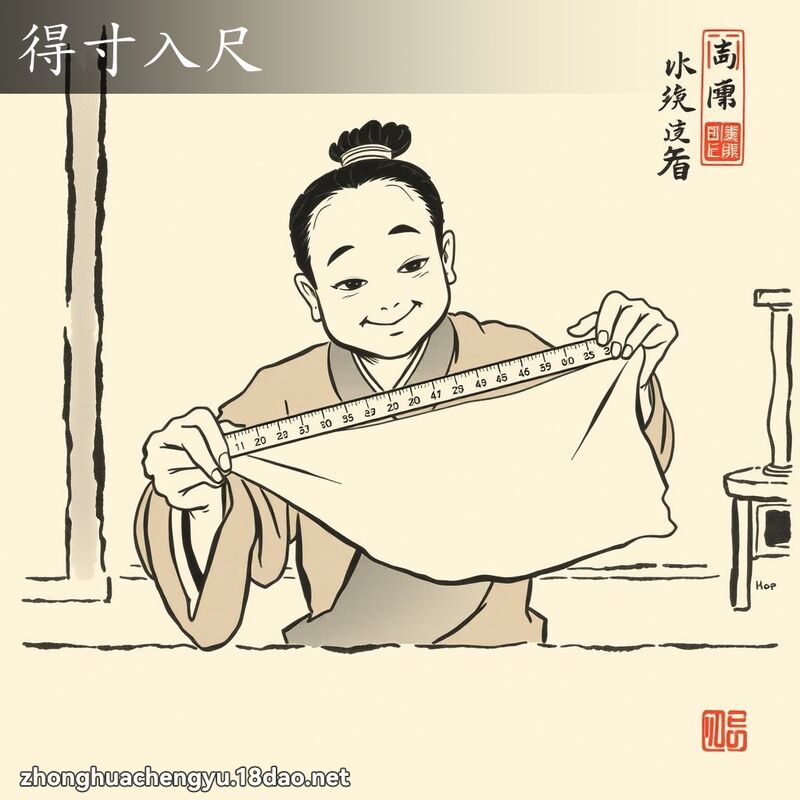 得寸入尺 - 中華成語配圖