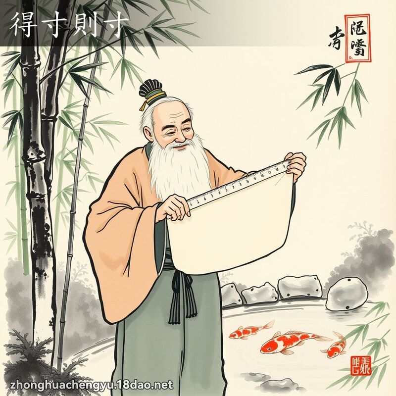 得寸则寸 - 中华成语配图
