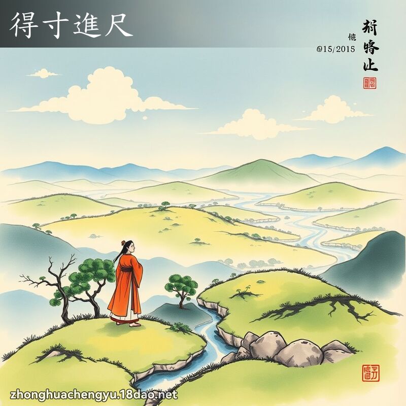 得寸进尺 - 中华成语配图