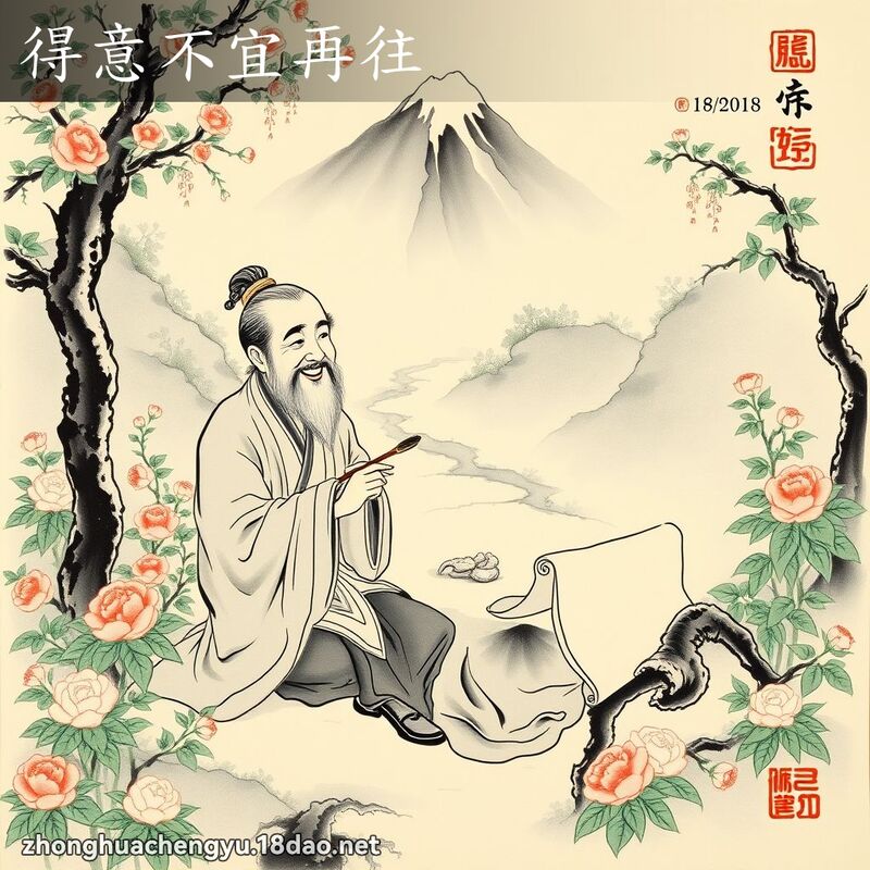 得意不宜再往 配图