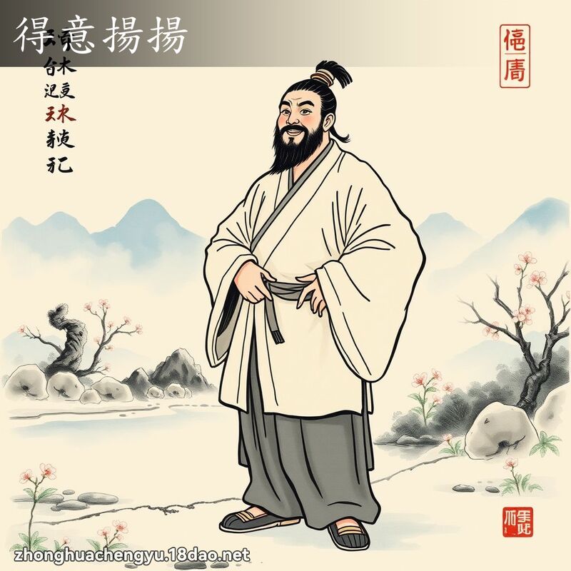 得意揚揚 - 中華成語配圖