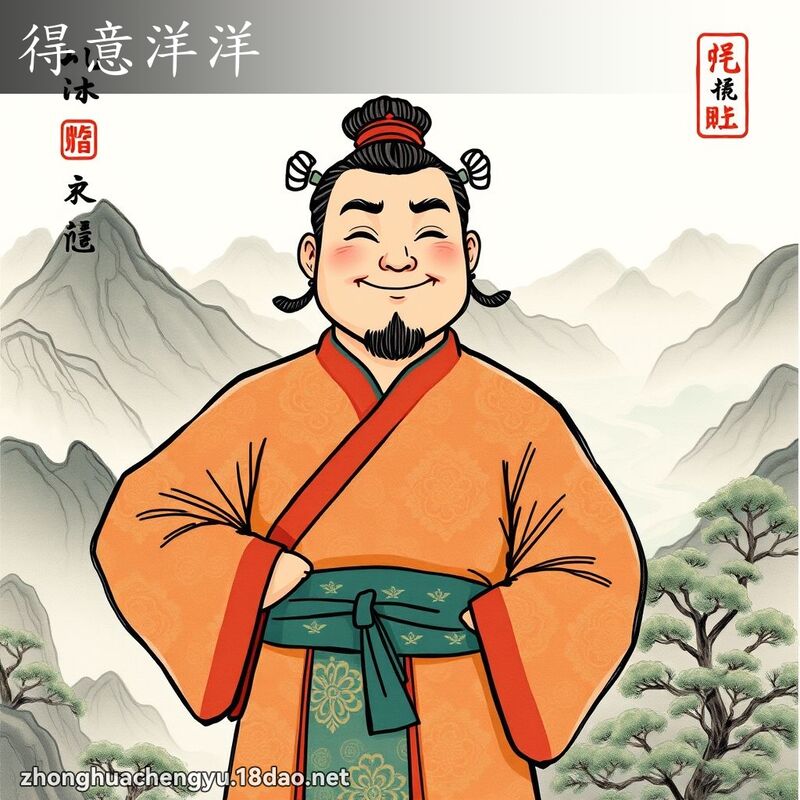 得意洋洋 - 中華成語配圖