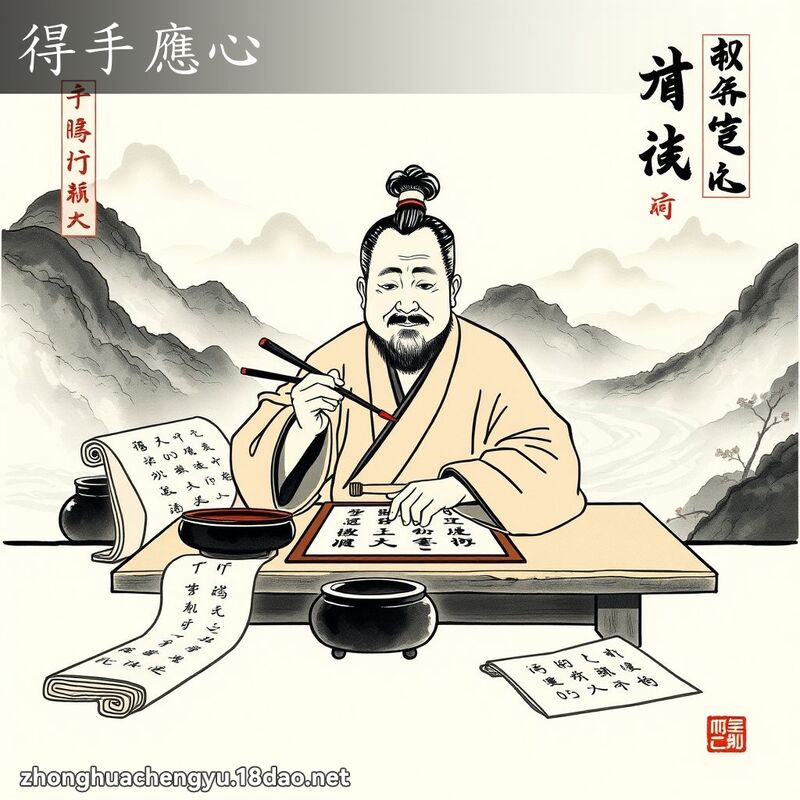 得手應心 - 中華成語配圖