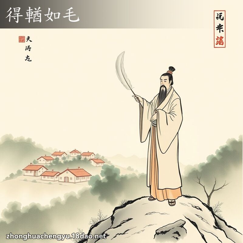 得輶如毛 - 中華成語配圖