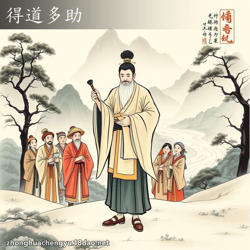 得道多助 配图