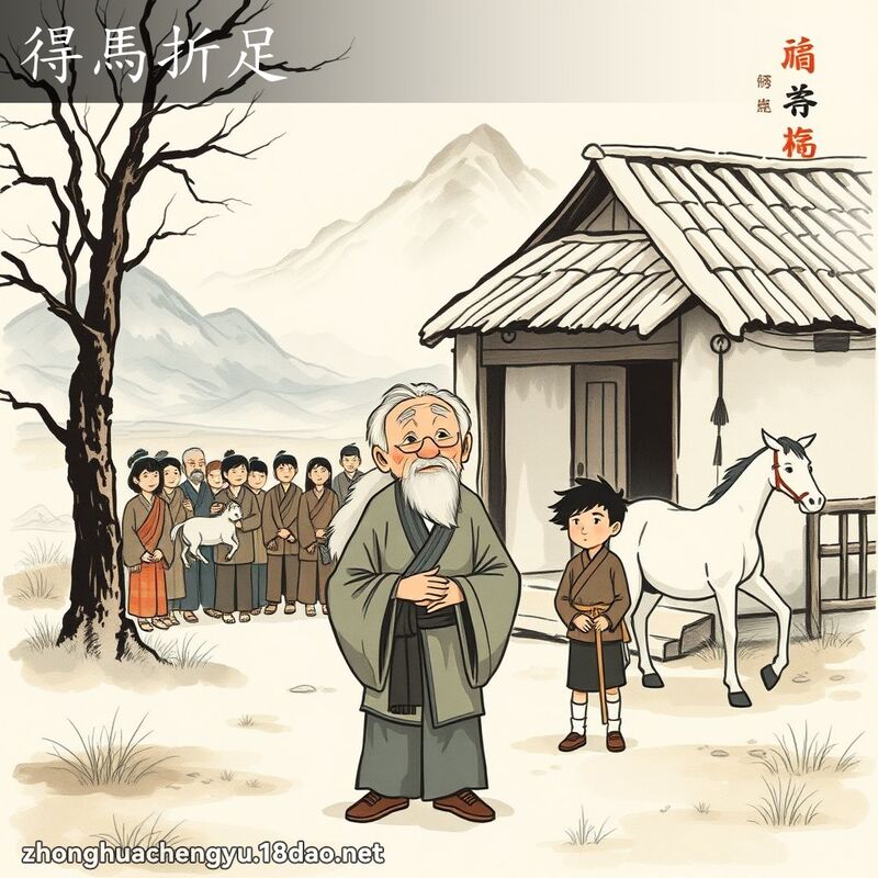得馬折足 配图
