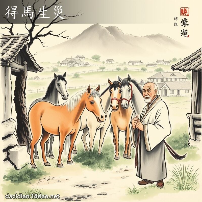 得馬生災 - 中華成語配圖