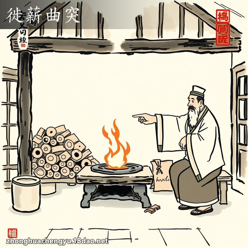 徙薪曲突 - 中华成语配图