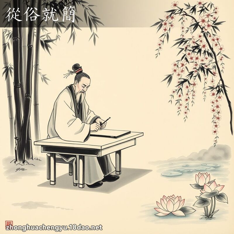 从俗就简 - 中华成语配图