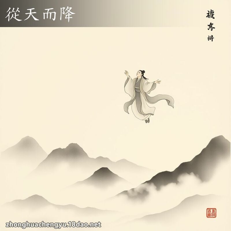 從天而降 - 中華成語配圖