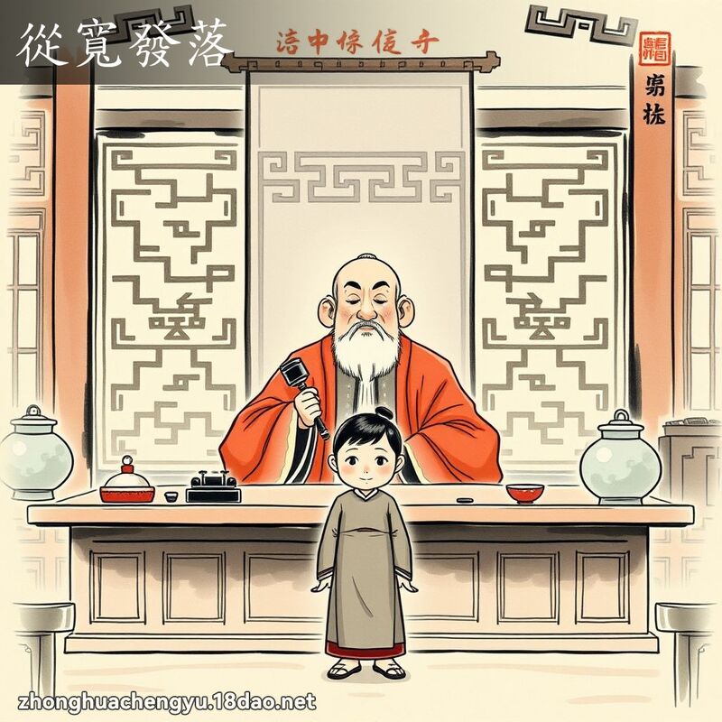 從寬發落 - 中華成語配圖