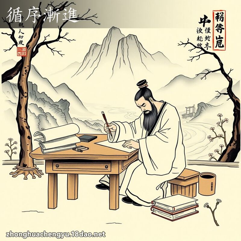 循序漸進 配图