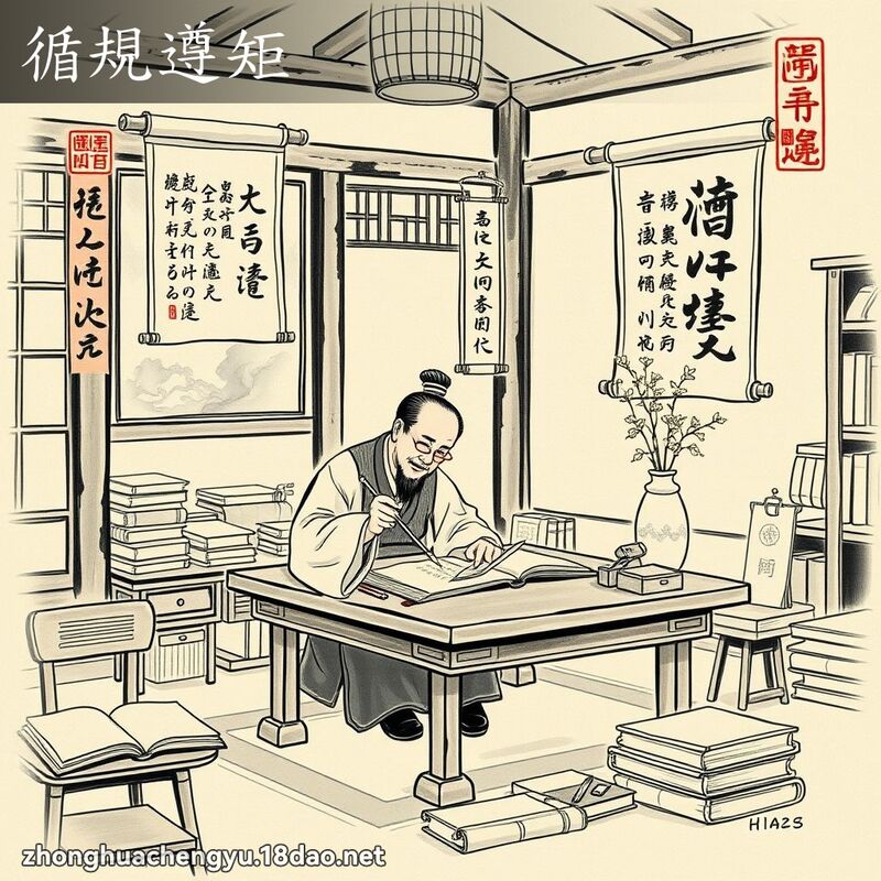 循規遵矩 配图