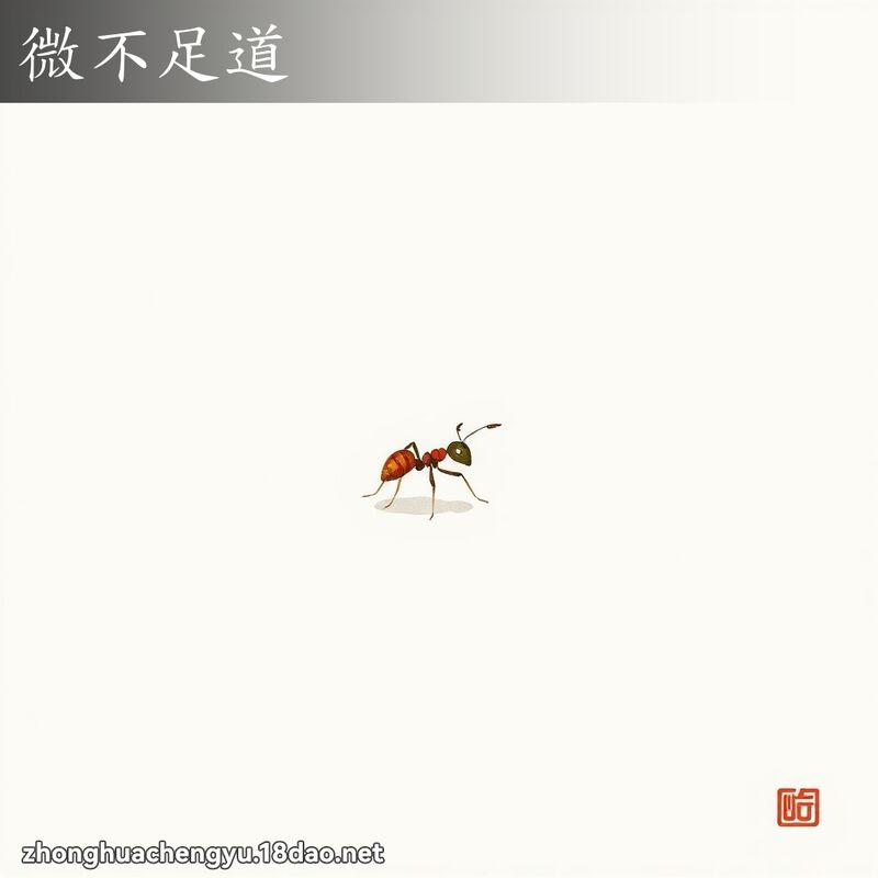 微不足道 - 中华成语配图