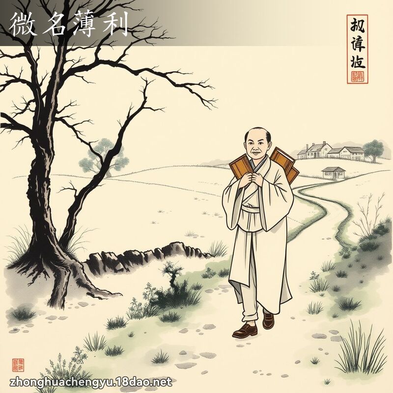 微名薄利 - 中华成语配图