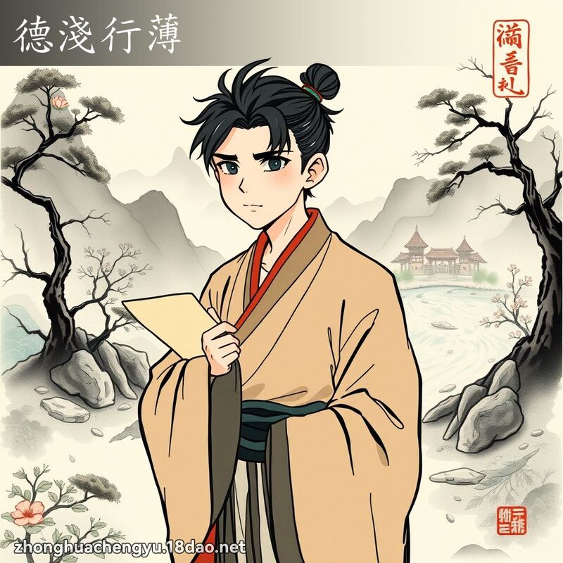 德淺行薄 配图