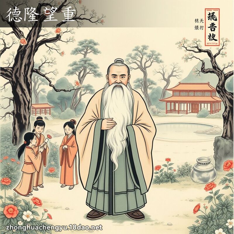 德隆望重 - 中华成语配图