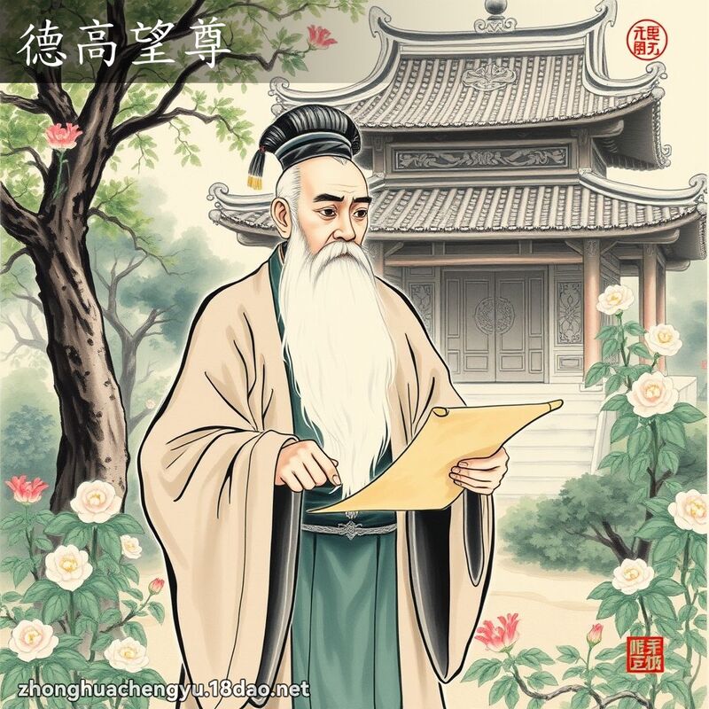 德高望尊 - 中华成语配图