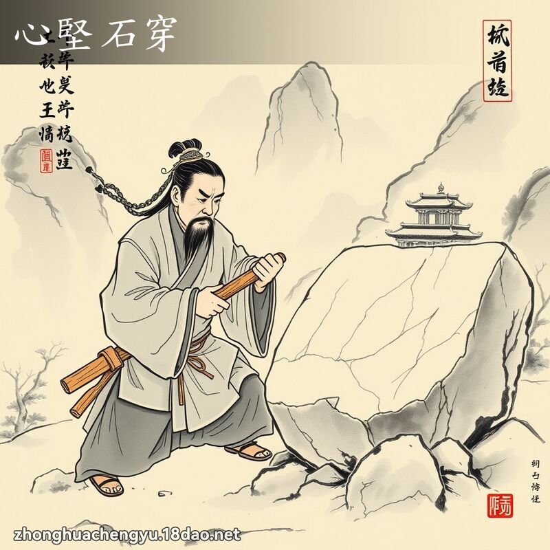 心堅石穿 配图