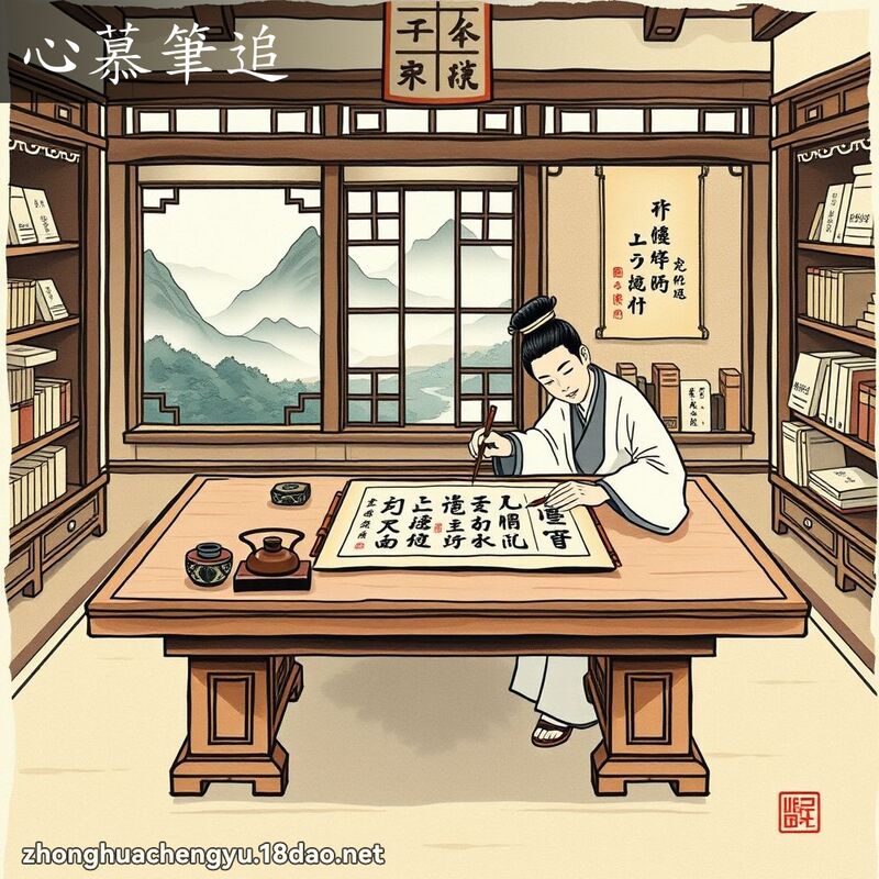 心慕筆追 配图