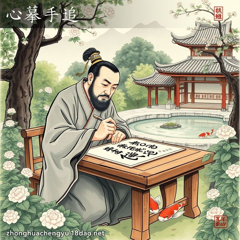 心摹手追 配图