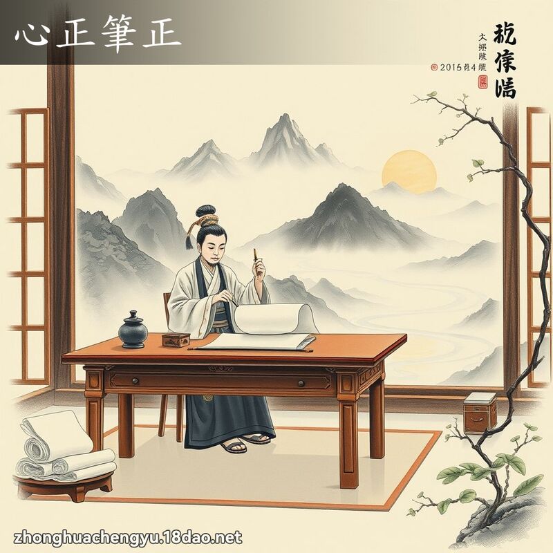 心正筆正 配图