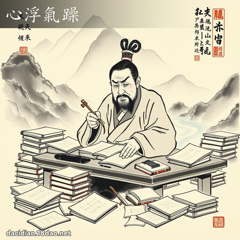 心浮氣躁 - 中華成語配圖