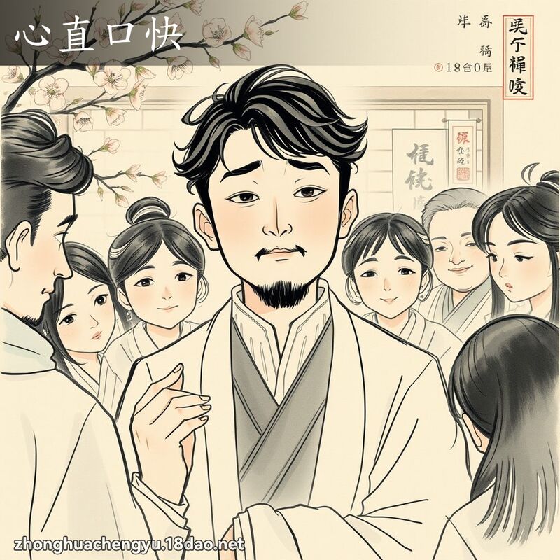 心直口快 配图