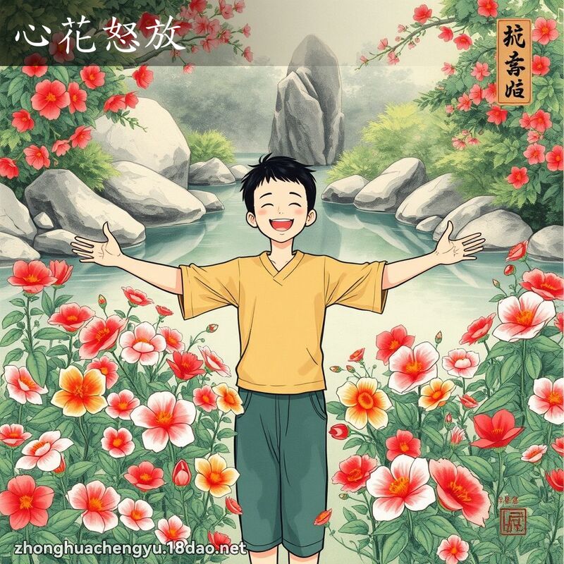 心花怒放 配图