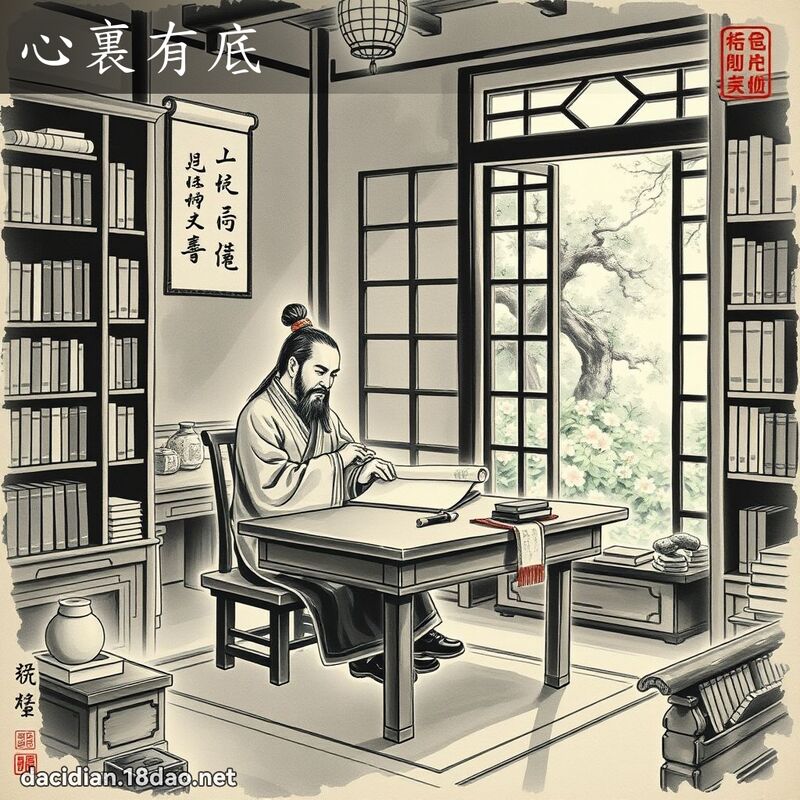 心裏有底 - 中华成语配图