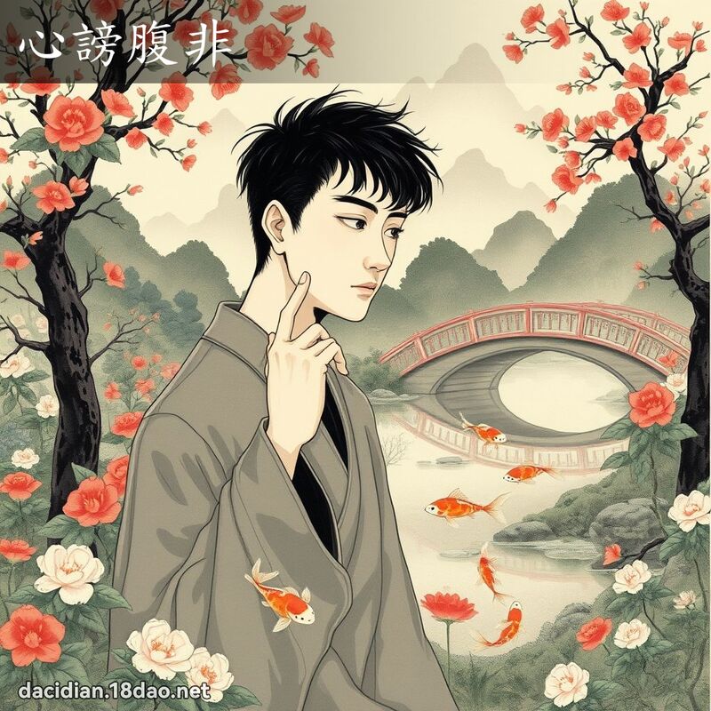 心謗腹非 - 中華成語配圖