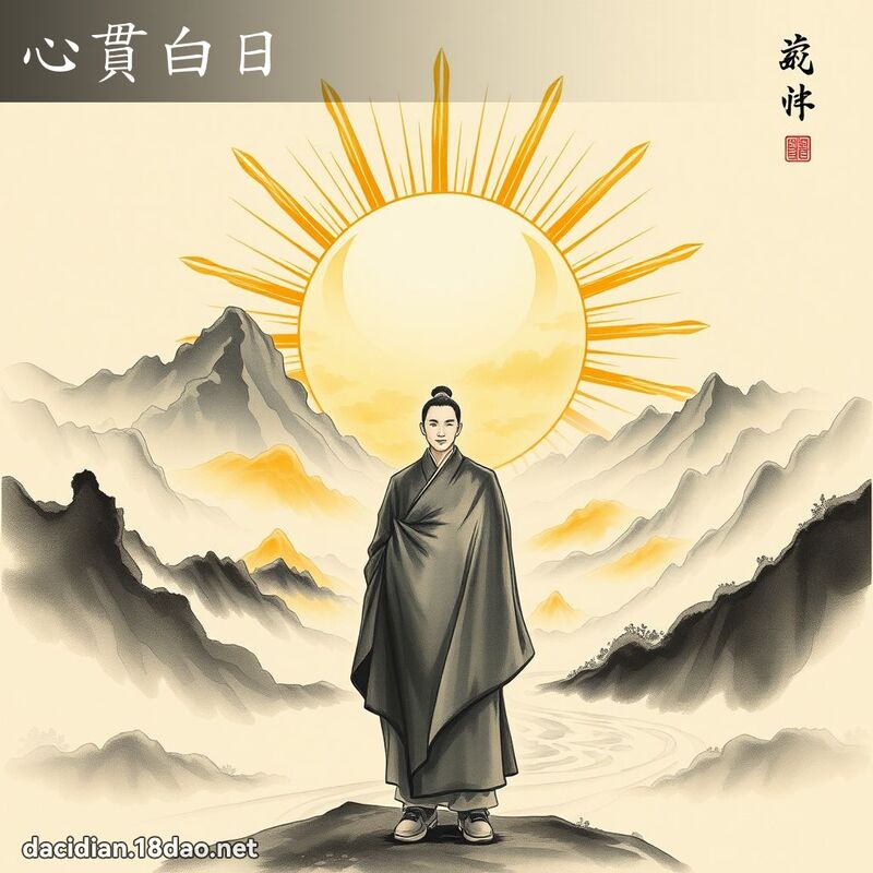 心贯白日 - 中华成语配图