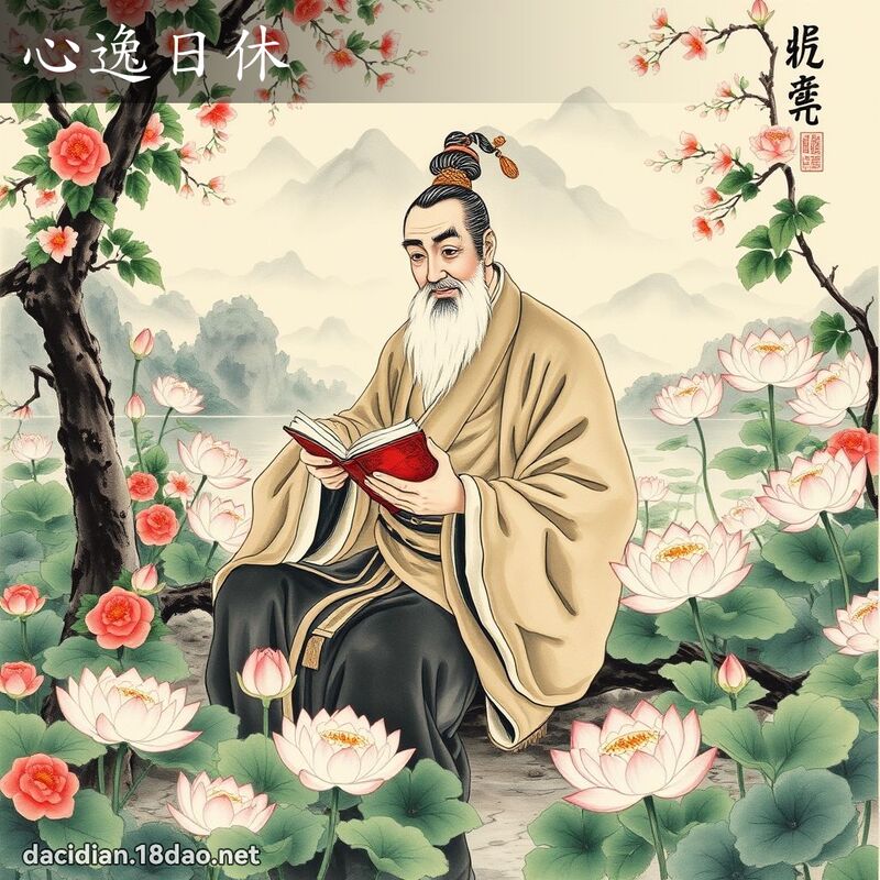 心逸日休 - 中华成语配图