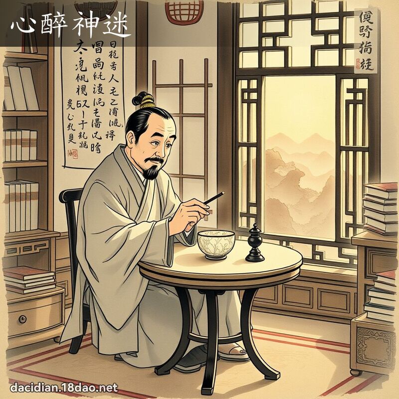 心醉神迷 - 中华成语配图