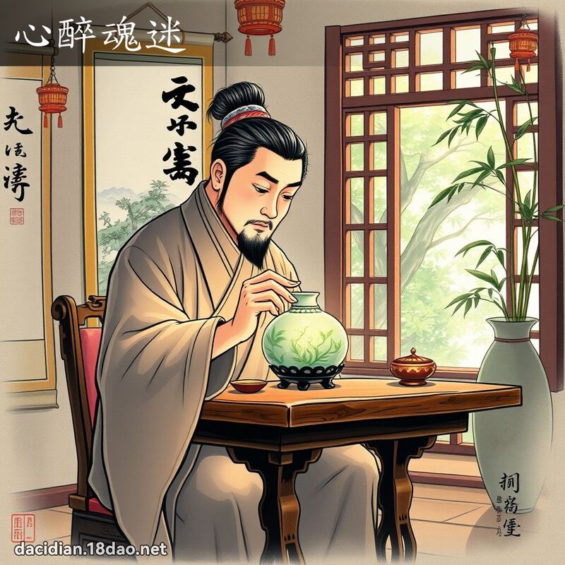 心醉魂迷 - 中華成語配圖
