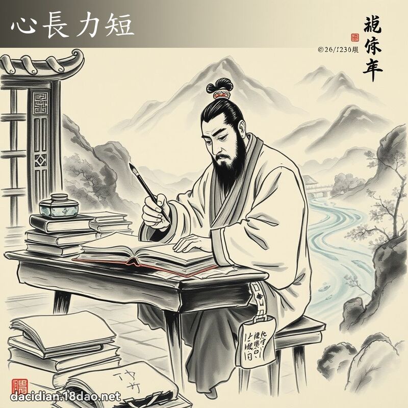 心长力短 - 中华成语配图