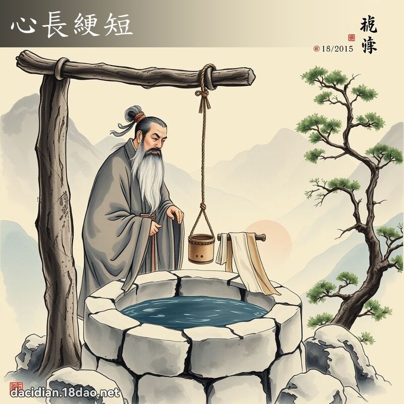 心长綆短 - 中华成语配图