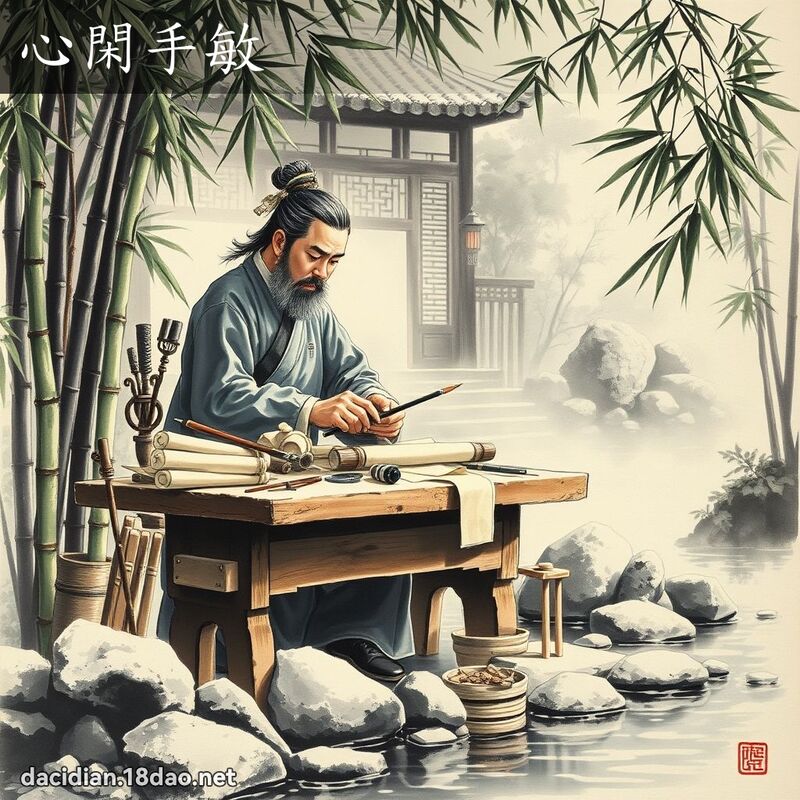 心閑手敏 - 中華成語配圖