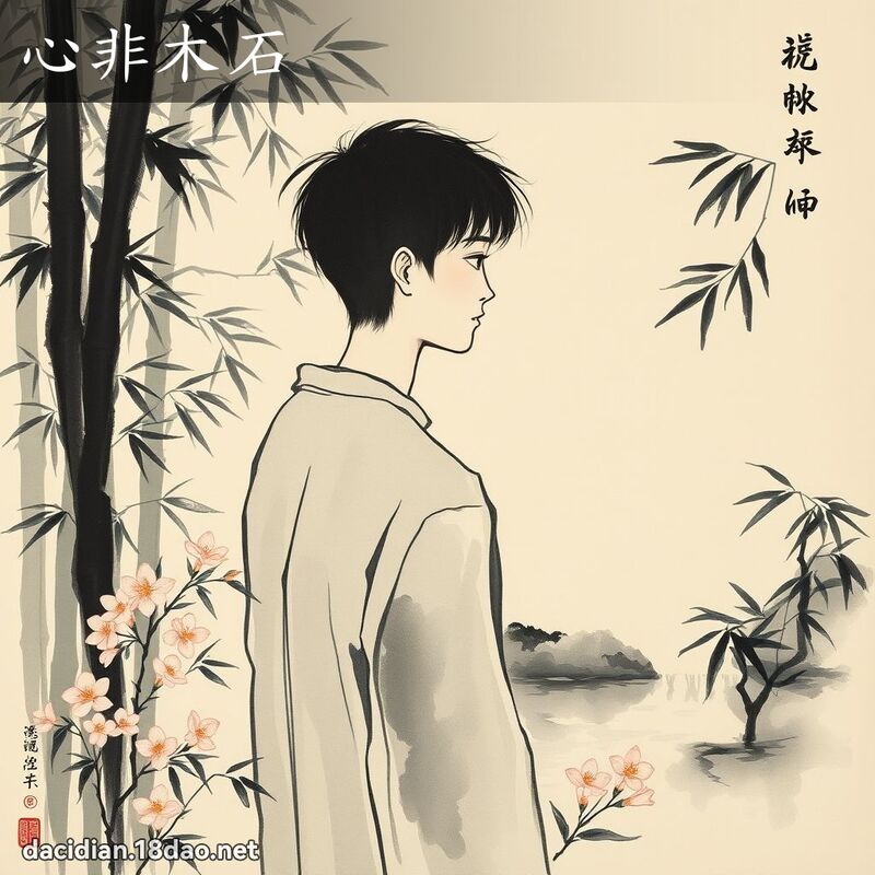 心非木石 - 中华成语配图
