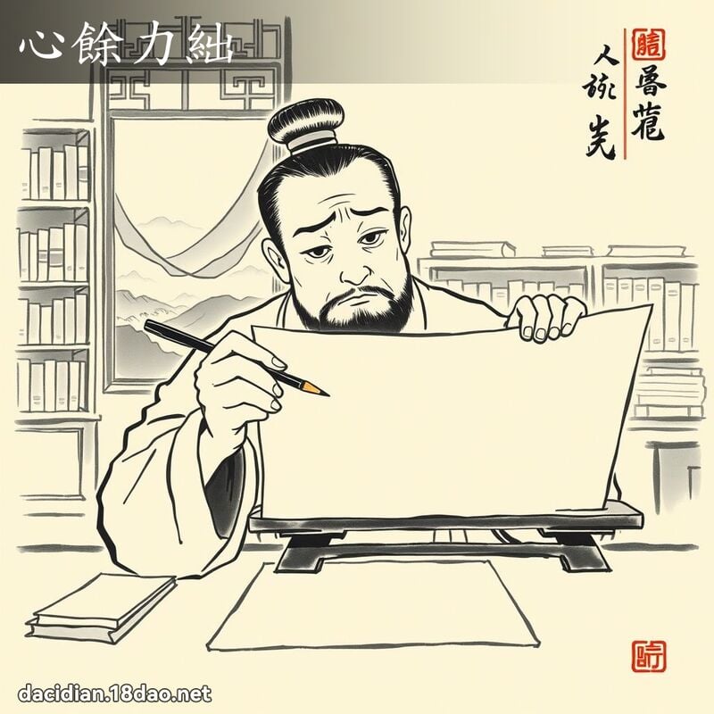心余力絀 - 中华成语配图