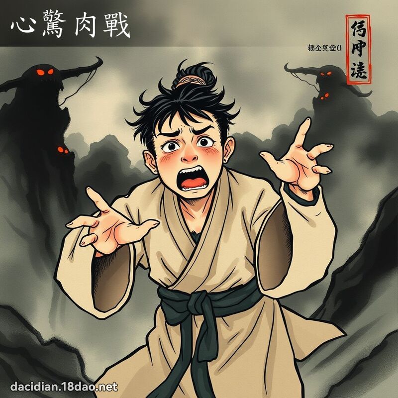 心惊肉战 - 中华成语配图
