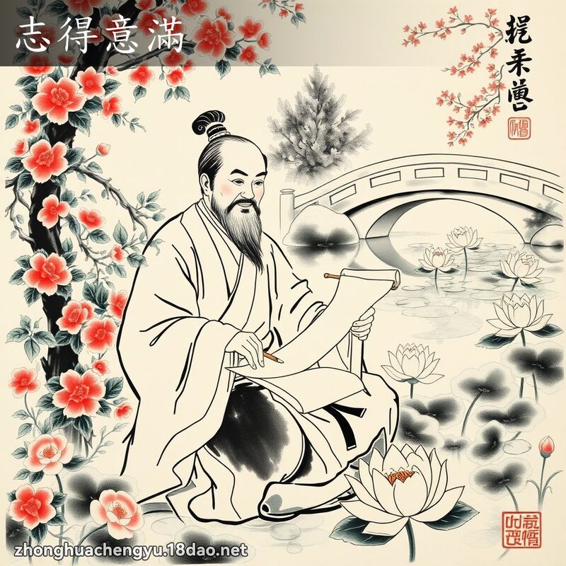 志得意滿 配图